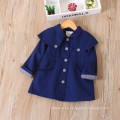 2018 Autum baby girls coat niños niñas chaquetas de lana azul niños abrigo niños boutique ropa